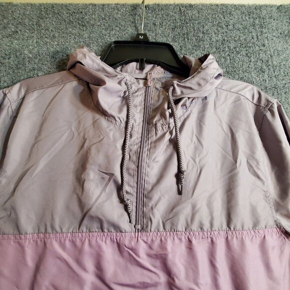 Zine Pink Pullover Windbreaker 1/4 Zip Jacket Women M Outdoor Water Resistant - Picture 2 of 12